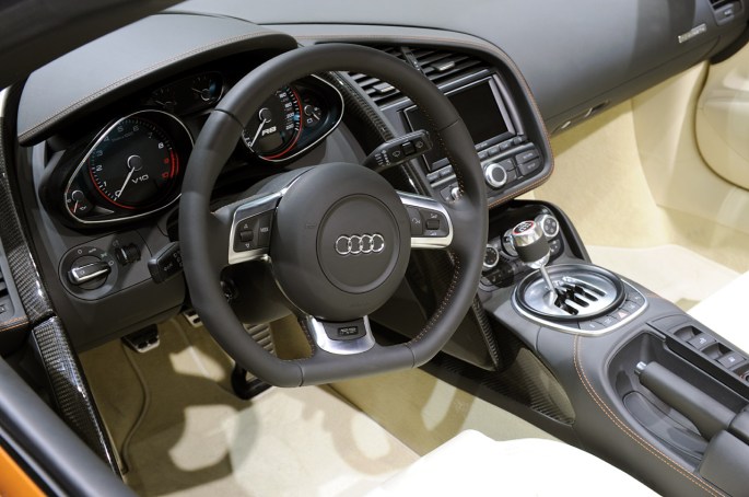 audi r8 spyder detroit interior